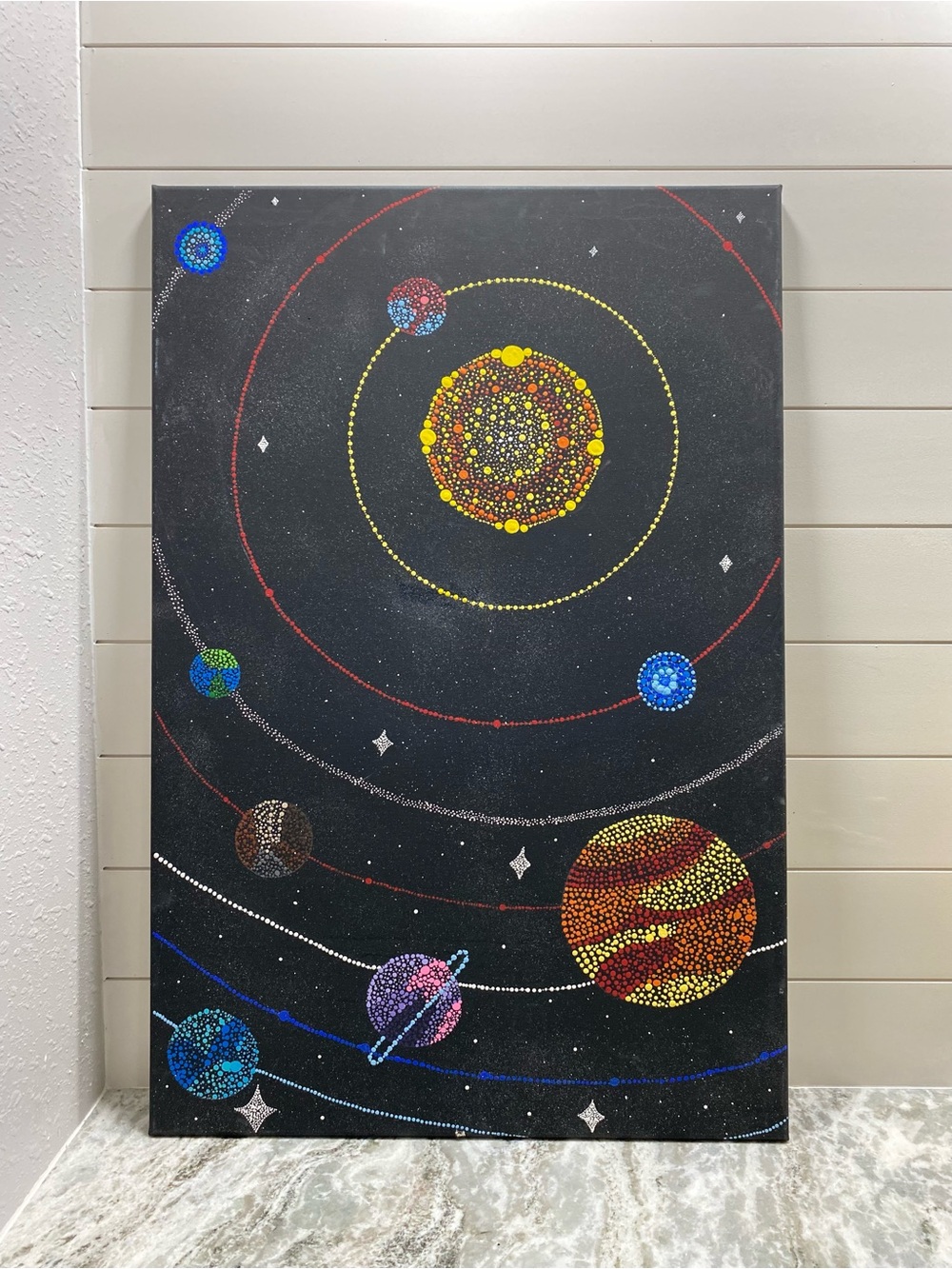 Solar System Dot Painting - Picture 3 of 6